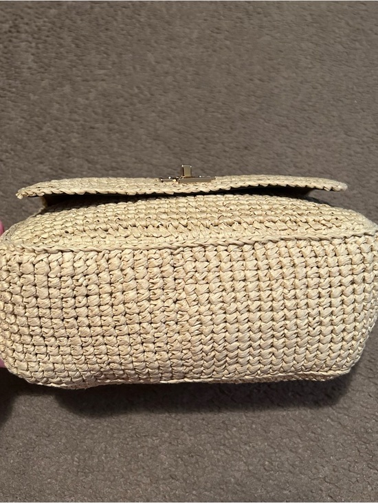 Ralph Lauren Woven Straw Medium Sophee Bag - Picture 3 of 9